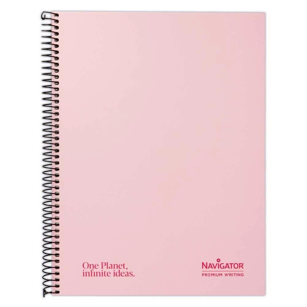 CUADERNO TAPA EXTRADURA NAVIGATOR 80H COLOR ROSA PASTEL