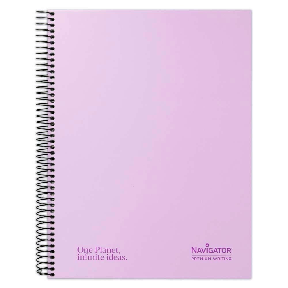 CUADERNO TAPA EXTRADURA NAVIGATOR 80H COLOR LILA PASTEL