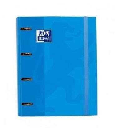 CARPETA ANILLA CON RECAMBIO OXFORD TAPA EXTRADURA TAMAÑO A-4+ 100 HOJAS 5X5 90GRS TURQUESA