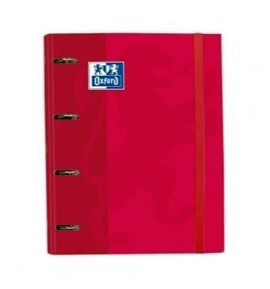 CARPETA ANILLA CON RECAMBIO OXFORD TAPA EXTRADURA TAMAÑO A-4+ 100 HOJAS 5X5 90GRS ROJO