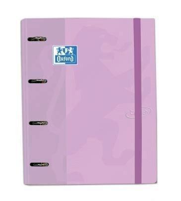 CARPETA ANILLA CON RECAMBIO OXFORD TAPA TOUCH TAMAÑO A-4+ 100 HOJAS 5X5 90GRS LAVANDA