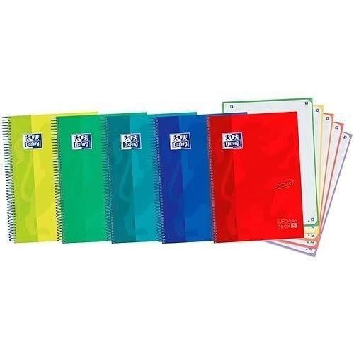 CUADERNO OXFORD EUROPEANBOOK MULTIASIGNATURA TAPA EXTRADURA TOUCH TAMAÑO A4+ 120 HOJAS 5X5  COLORES VIVOS