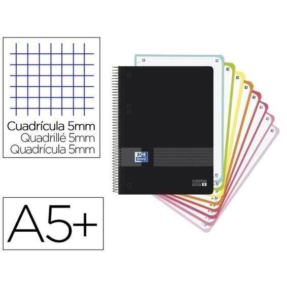 VAC26 (25) CUADERNO OXFORD EUROPEANBOOK8 MULTIASIGNATURA LIVE&GO A5 160H COLOR NEGRO