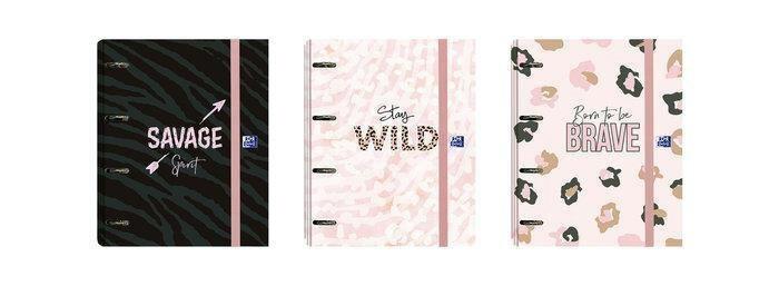 CARPETA 4 ANILLAS OXFORD A4 CON RECAMBIO ANIMAL PRINT