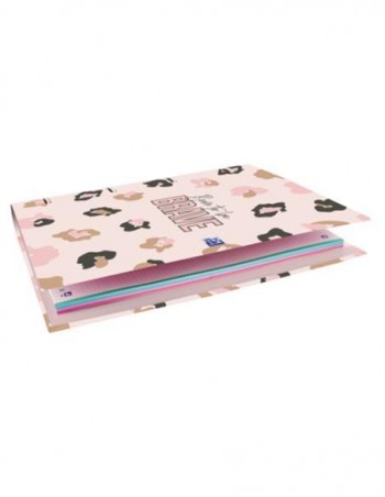 CARPETA 4 ANILLAS OXFORD A4 CON RECAMBIO ANIMAL PRINT