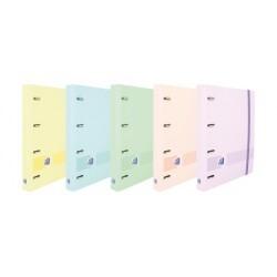 VAC26 (25) EUROPEANBINDER POLYFOAM OXFORD TAPA PLASTICO TAMAÑO A-5 100 HOJAS DOTS 90GRS COLORES SURTIDOS PASTEL LIVE & GO