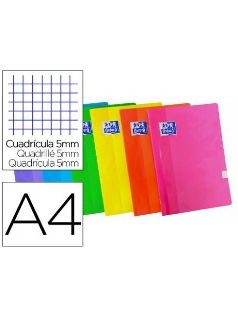 VAC26 (24) CUADERNO OXFORD EUROPEANBOOK4  MULTIASIGNATURA CON SEPARADORES TAPA PLÁSTICO TAMAÑO A-4+ 120H  5X5 COLORES VIVOS