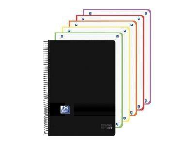 CUADERNO OXFORD EUROPEANBOOK MILTIASIGNATURA LIVE AND GO TAPA PLASTICO 120H 5X5 TAMAÑO A4+ COLOR NEGRO