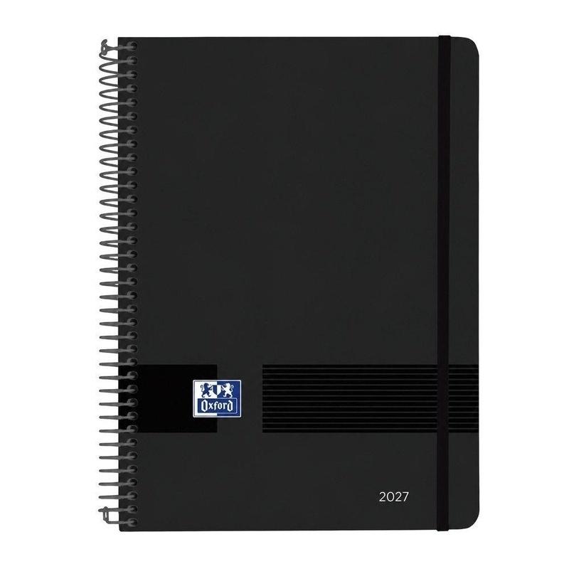 AGENDA ANUAL 2027 LIVE & GO 15X21 SEMANA VISTA HORIZONTAL  NEGRO ESPIRAL