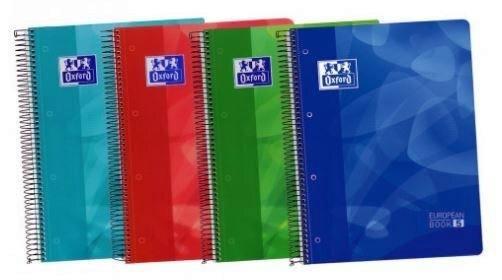 CUADERNO OXFORD FOLIO TAPA PLASTICO EUROPEANBOOK 5 5x5