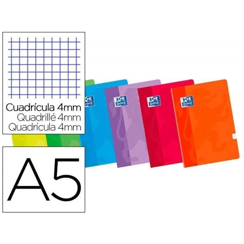 CUADERNO OXFORD A-5 (CUARTO) TAPA PLÁSTICO 80H CUADRICULA 4X4