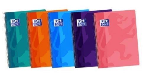 CUADERNO OXFORD FOLIO TAPA PLÁSTICO 80H CUADRICULA 4X4