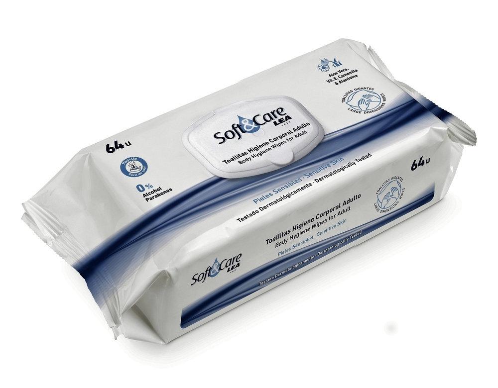 TOALLITAS LEA DERM ADULTO - PACK 64 UNDS