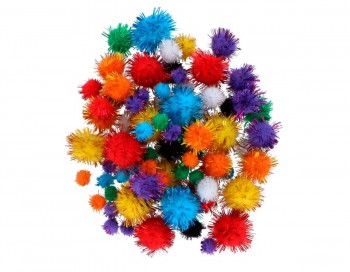 BOLSA POMPONES SURTIDOS BRILLANTES 78U