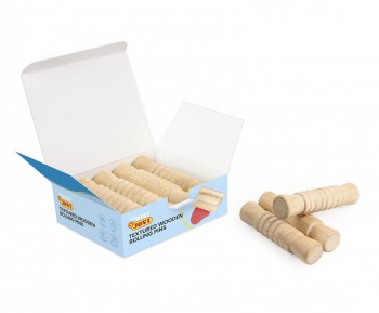 MY FIRST PLASTILINA BABY JOVI SCHOOLPACK 9 RODILLOS DE MADERA DIFERENTES TEXTURAS (3 UDS X 3 TEXTURAS) (+ 12 MESES)