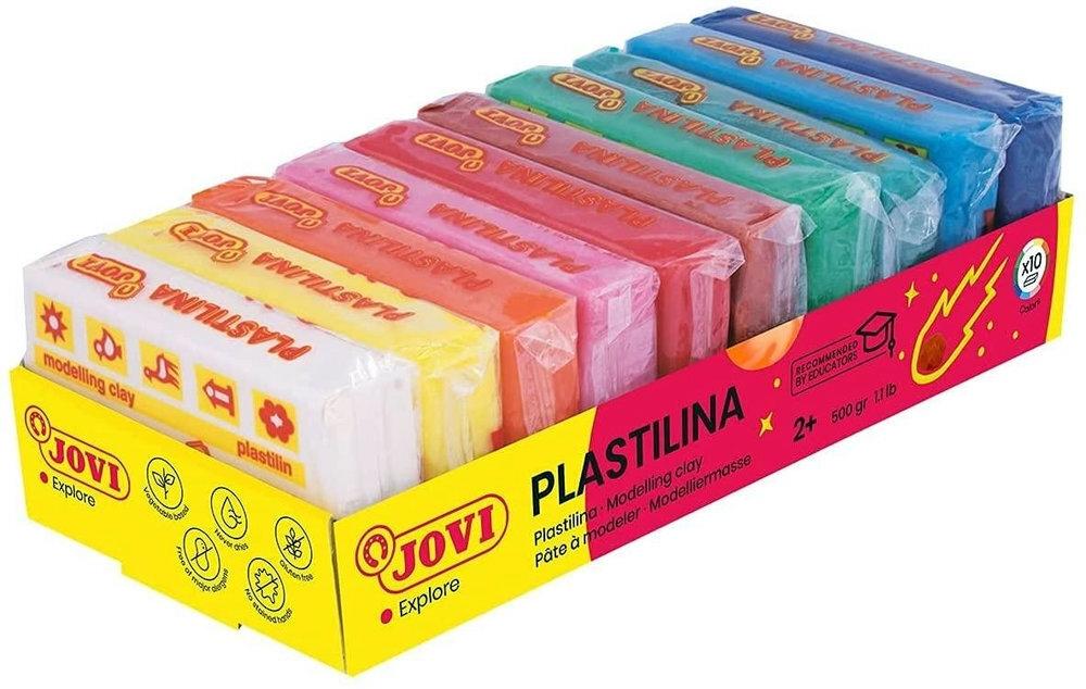 PLASTILINA JOVI 50 GRAMOS PACK 10 COLORES SURTIDOS