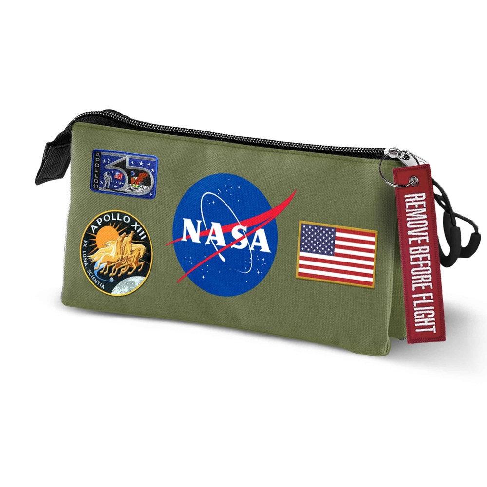Estuche triple Nasa khaki