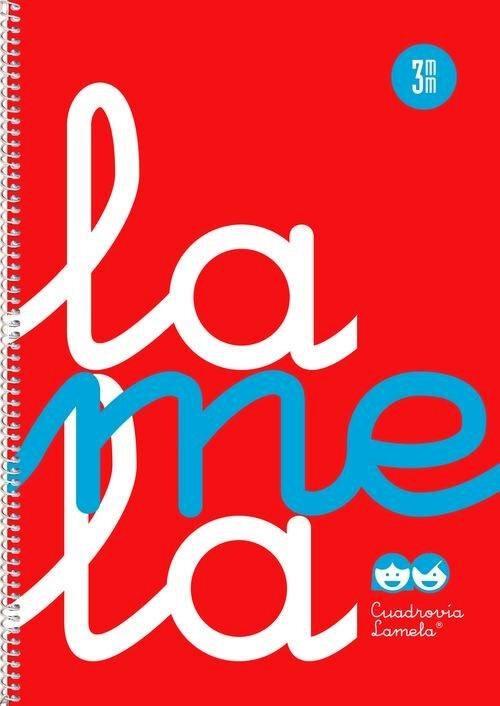 CUADERNO LAMELA TAPA PLASTICA 4º 3MM 80 HOJAS ROJO