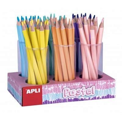 LAPICES TRIANGULARES COLORES PASTEL TRAZO 5MM APLI