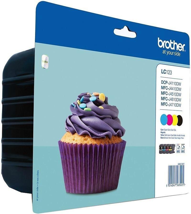 CARTUCHOS BROTHER LC-123 PACK 4 COLORES