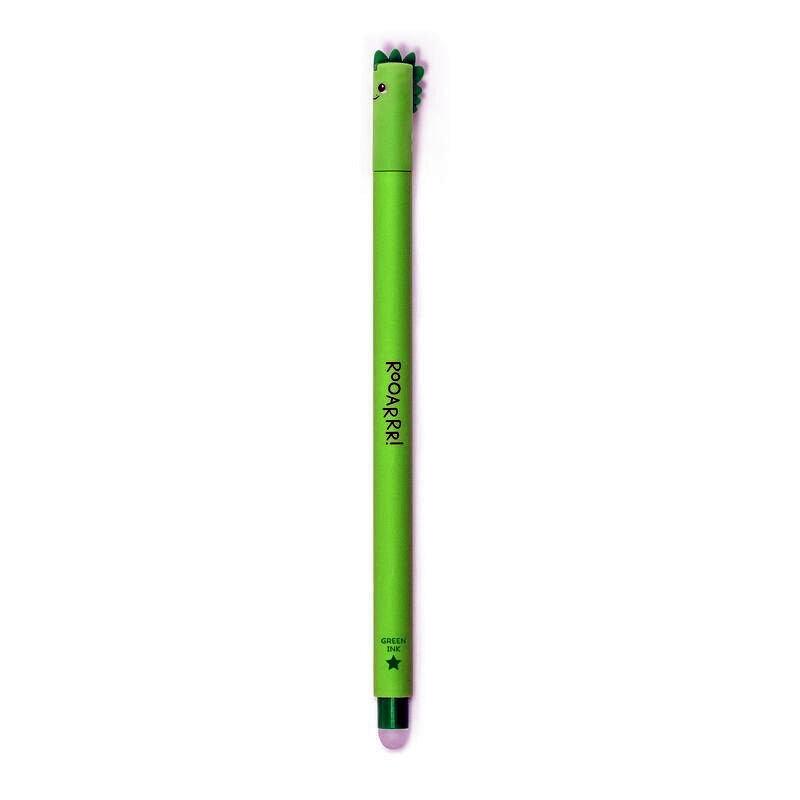 (24) BOLIGRAFO BORRABLE DINO TINTA VERDE
