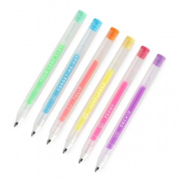 SET 6 MINI BOLIGRAFOS GEL COLORES PASTEL