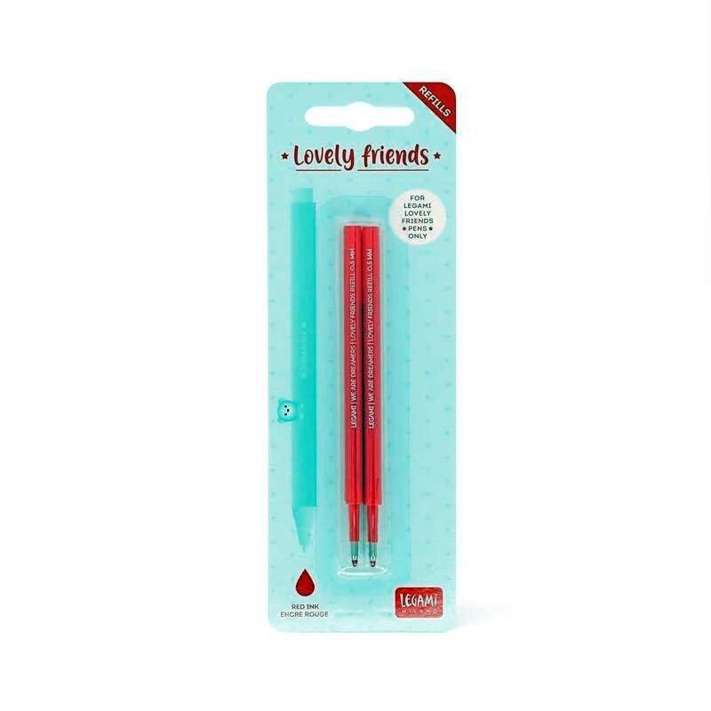 SET 2 RECAMBIOS BOLIGRAFO GEL LEGAMI ROJO