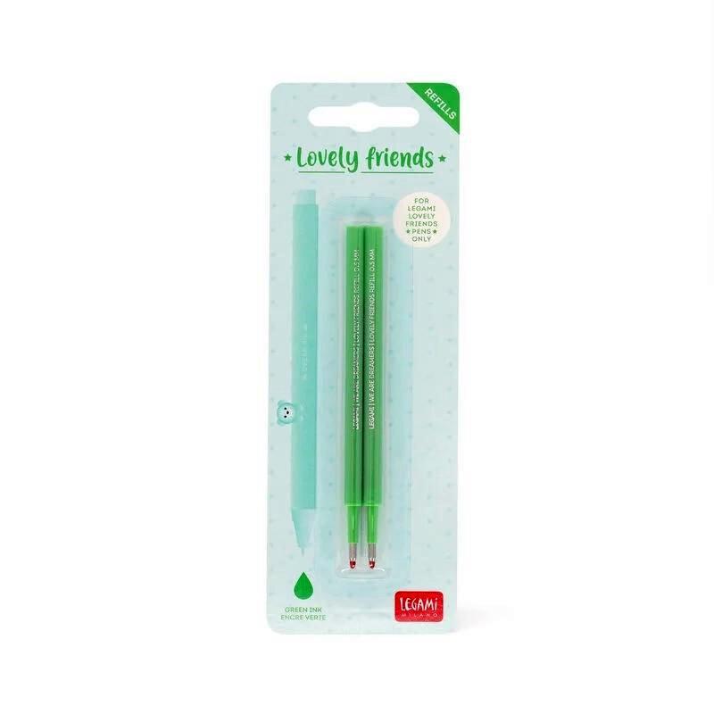 SET 2 RECAMBIOS BOLIGRAFO GEL LEGAMI VERDE
