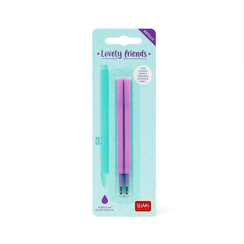 SET 2 RECAMBIOS BOLIGRAFO GEL LEGAMI MORADO