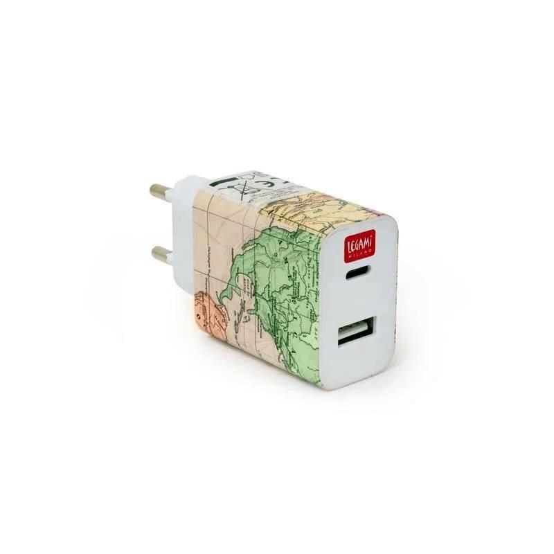 CARGADOR DE PARED USB/TYPE-C MAPA