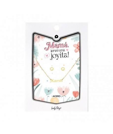 SET COLGANTE Y PENDIENTES MAMA ERES UNA JOYITA