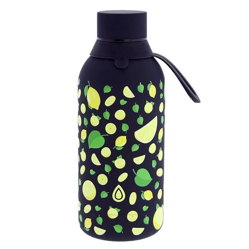 BOTELLA ACERO INOXIDABLE 500M BLACK LEMON