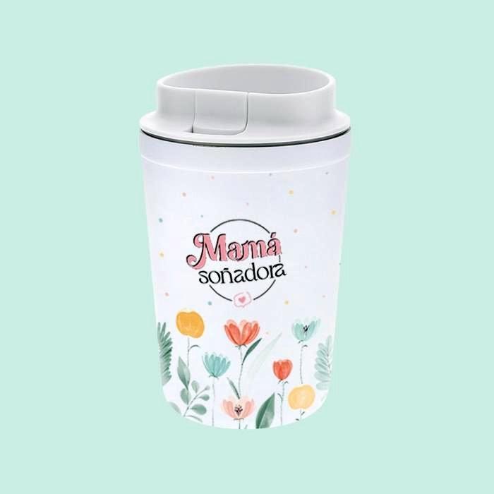 VASO TERMICO CON TAPA 350ML MAMA SOÑADORA