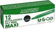 ROTULADORES ALPINO MAXI COLOR NARANJA 12 U