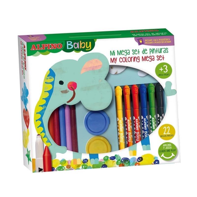 MEGASET DE PINTURAS ALPINO BABY 20