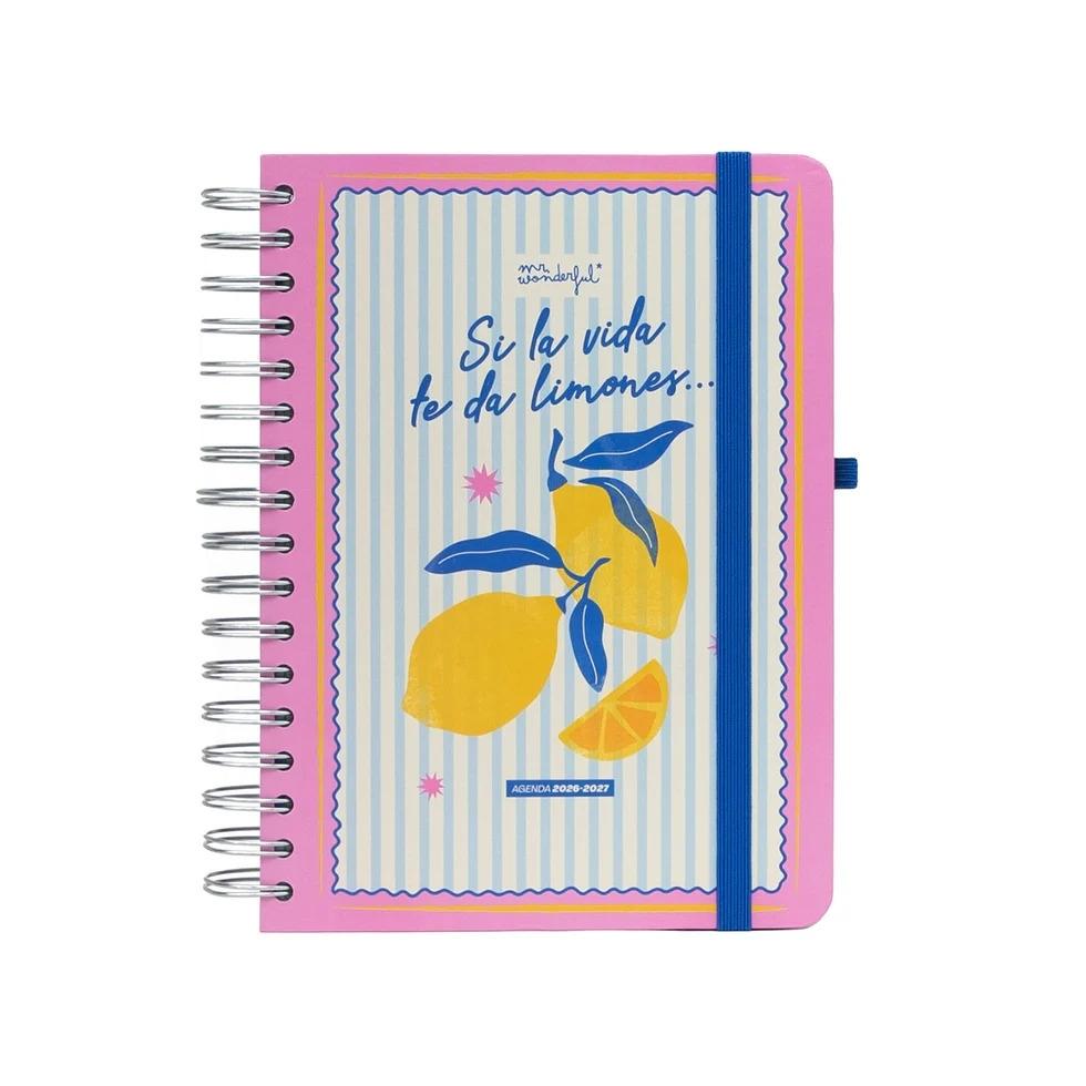 (26) AGENDA ESCOLAR 2026-2027 MR. WONDERFUL DIARIA - SI LA VIDA TE DA LIMONES