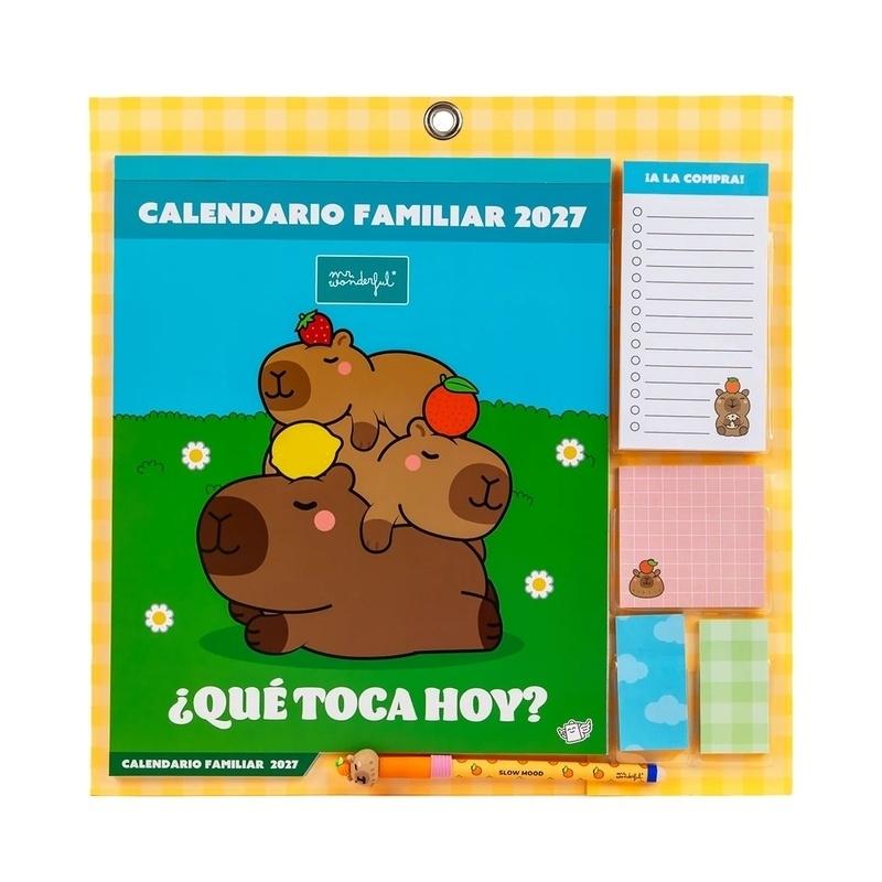 CALENDARIO PARED MAGNETICO FAMILIAR MR WONDERFUL ANUAL 2027 - ¿QUÉ TOCA HOY?