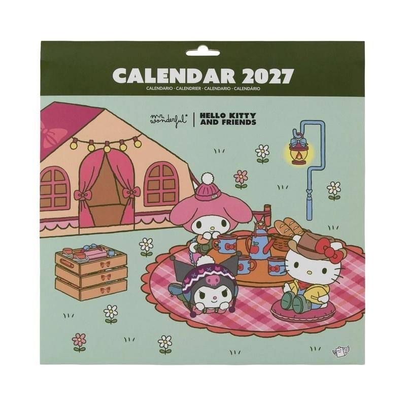 CALENDARIO PÓSTER MR WONDERFUL ANUAL 2027 - HELLO KITTY & FRIENDS