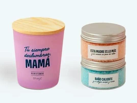KIT DE MIMOS PARA MAMÁ - SALES Y BOMBA DE BAÑO + VELA