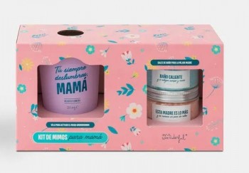 KIT DE MIMOS PARA MAMÁ - SALES Y BOMBA DE BAÑO + VELA