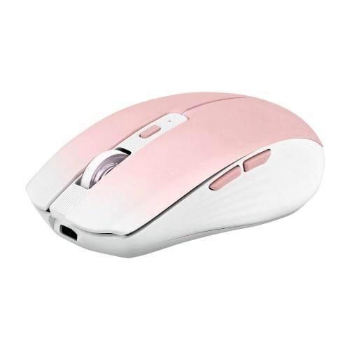 RATON INALAMBRICO RECARGABLE DE DOBLE CONEXIÓN ROSA COLORIDO GRADIENT
