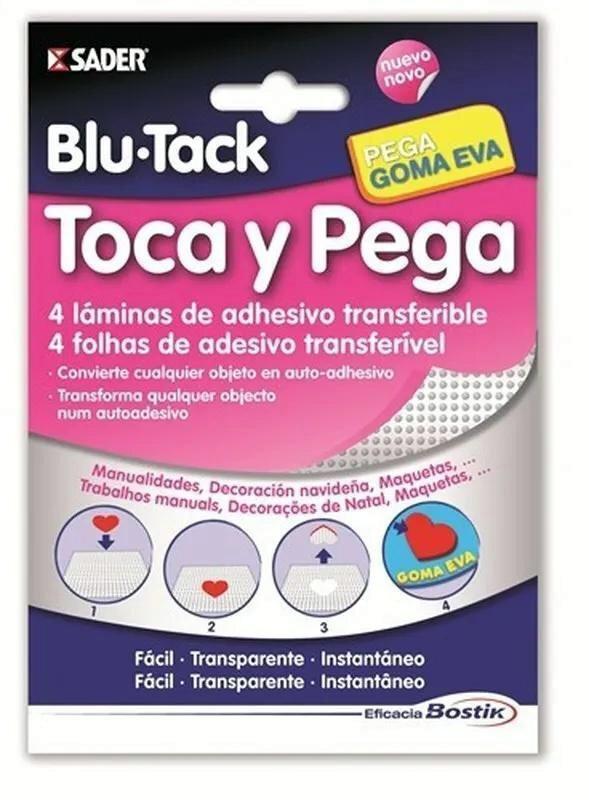 PLICO TOCA Y PEGA 4 LAMINAS ADHESIVO TRANSFERIBLE