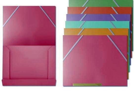 CARPETA DE GOMAS Y SOLAPAS COLORES PASTEL TAMAÑO A-4