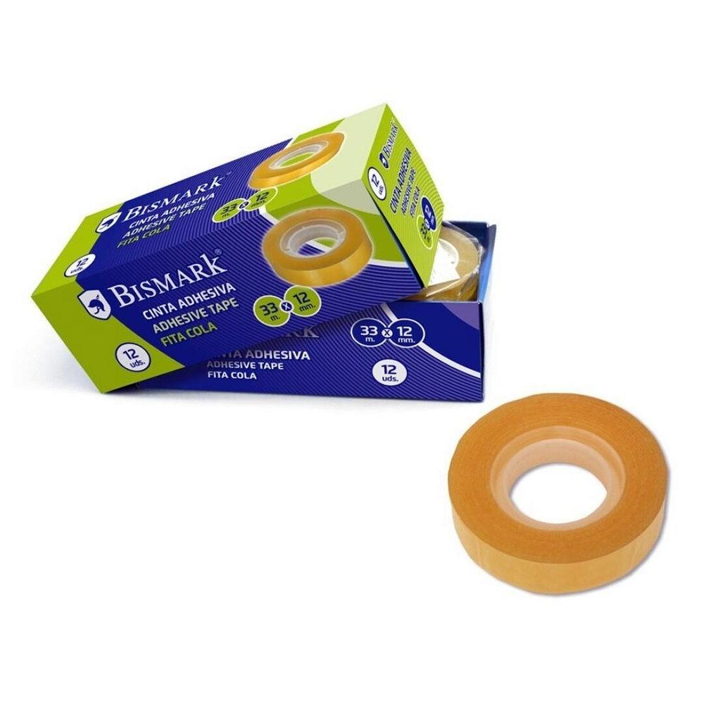 CINTA ADHESIVA BASICO 12MM X 33M TRANSPARENTE