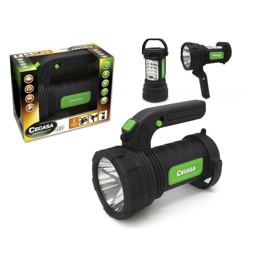 LINTERNA PROFESIONAL LED CEGASA 5W FRONTAL + 3W LATERAL (PILAS AAA NO INCLUIDAS)
