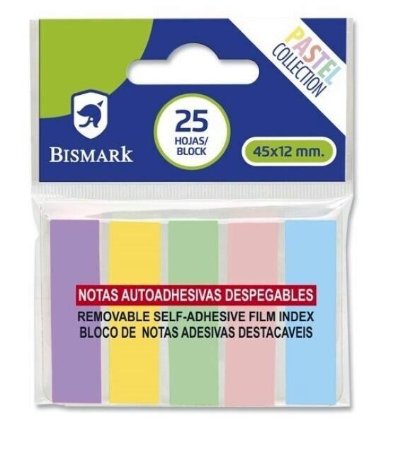 INDEX BANDERITAS ADHESIVOS 5 COLORES PASTEL