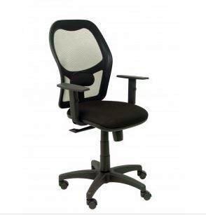 SILLA ALOCEN MALLA NEGRA ASIENTO BALI BRAZOS REGULABLES