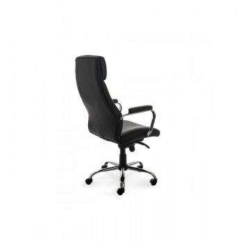 ROCADA SILLON DIRECCION SIMIL PIEL NEGRO BRAZOS FIJOS RD986V22