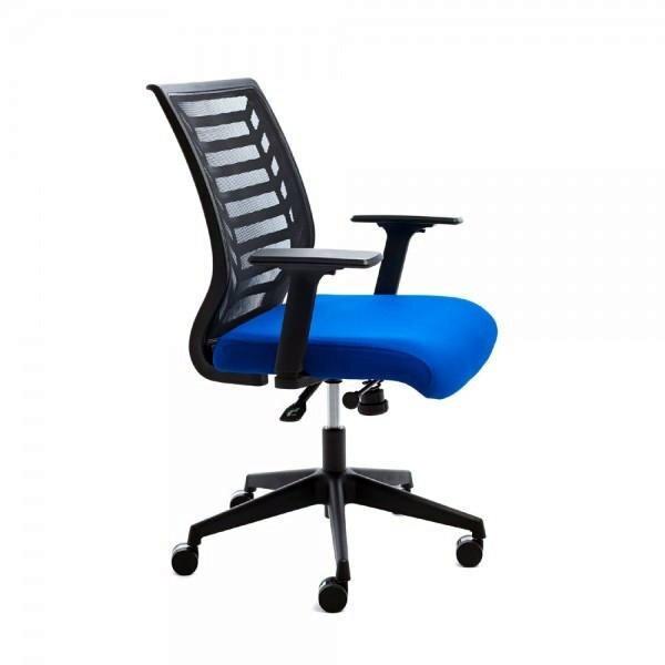 SILLA OPERATIVA TAPIZADA AZUL ROCADA