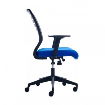 SILLA OPERATIVA TAPIZADA AZUL ROCADA